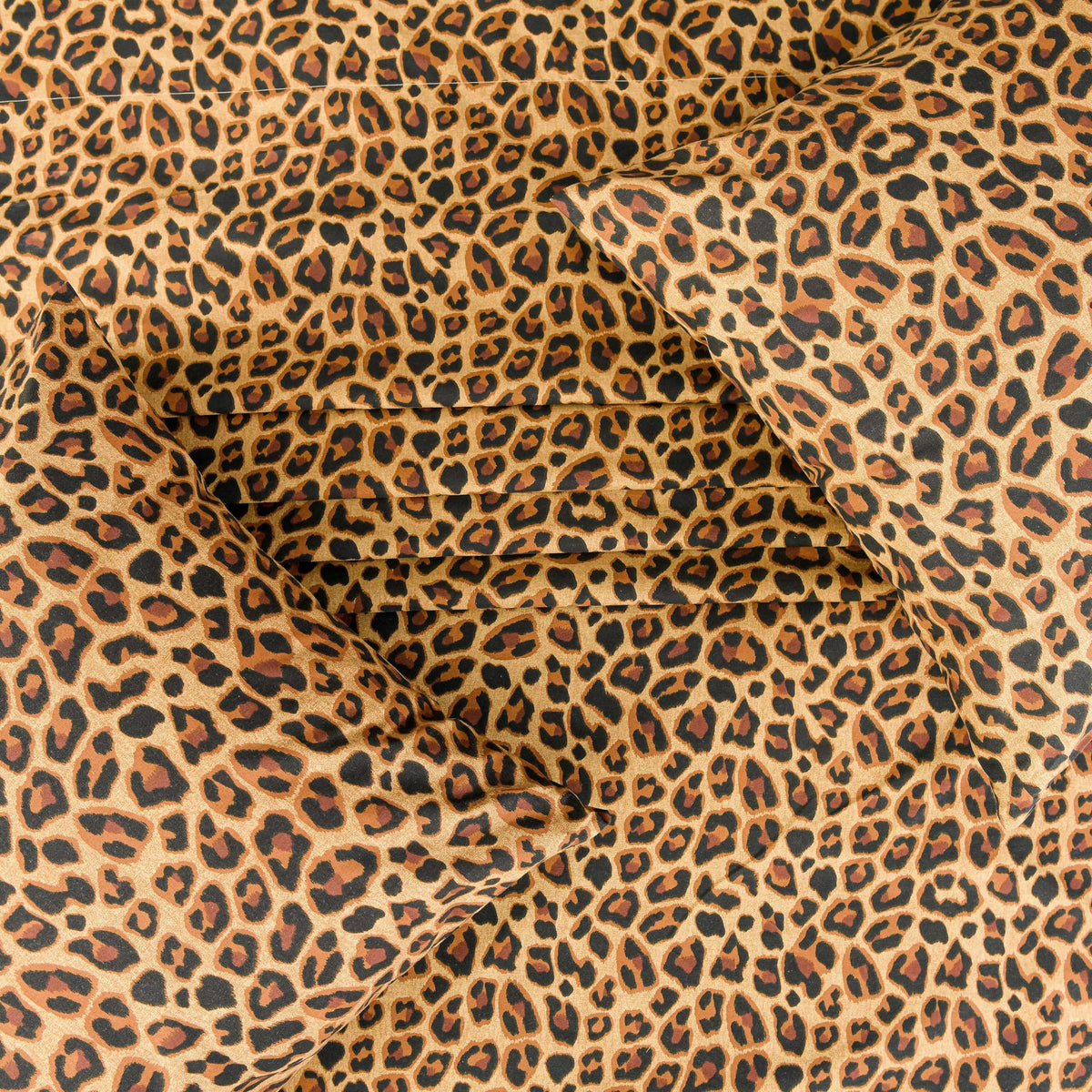 Sleepdown Cotton Bed Sheet Set - Leopard Brown, Queen