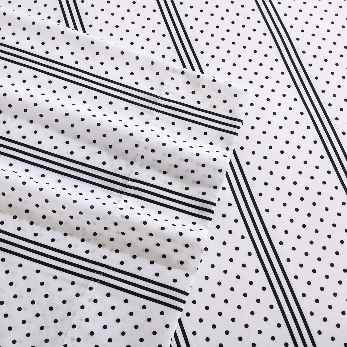 Betsey Johnson - Full Bed Sheets, Soft & Lightweight Bedding, Fade & Wrinkle Resistant (Dots & Stripes, Full)