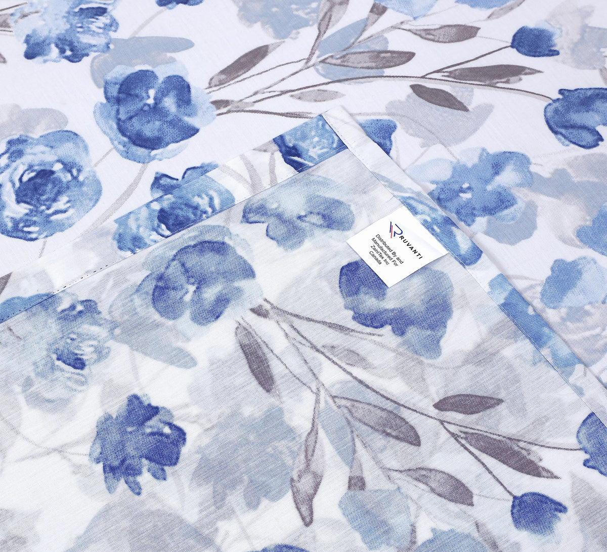 RUVANTI 100% Cotton Percale Sheets Queen Size, Monotones